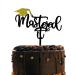 Master It Cake Topper Gold Acrylic Congrats Grad Cake Pick for 2024 Graduation Party Decoration