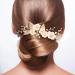 LIFKOME Bride Hairpin Wedding Hair Accessory Simulation Pearl Floral Hair Comb Decor - Buy Online on GoSupps.com