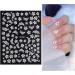 White Flower Nail Stickers - 3D Self Adhesive Floral Decals for DIY Nail Art - Buy Online on GoSupps.com