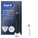 Oral-B Vitality Pro Electric Toothbrushes For Adults Christmas Gifts For Women / Him 1 Handle 2 Toothbrush Heads 3 Brushing Modes Including Sensitive Plus 2 Pin UK Plug Black Black 1 Count (Pack of 1)