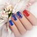 JERCLITY 4th of July Nail Wraps - Patriotic American Flag Nail Strips with Nail File - Buy Online on GoSupps.com