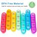 Zoksi Weekly Pill Organizer 4 Times a Day Rainbow Pill Box Organizer 7 Day Am Pm Pill Box Large Travel Pill Case Daily Medication Organizer with 28 Compartments for Fish Oils Clear - Buy Online on GoSupps.com