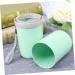 FRCOLOR Green Toothbrush Holder & Toothpaste Storage Cup Medium Travel Tumbler Organizer - Buy Online on GoSupps.com