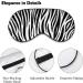 Zebra Print Sleep Mask - Adjustable Strap Eye Cover for Sleeping - Unisex Light Blocking Blindfold for Travel and Napping - Buy Online on GoSupps.com