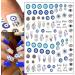 Alien Nail Art Stickers - 3D Planet Astronaut Earth Moon Star UFO Rocket Decals | Gold Luminous Self-Adhesive Designs for Women's DIY Manicures - Buy Online on GoSupps.com