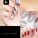 Pockcat 6 Colors Chrome Nail Powder Set for Glittery Metal Mirror Effect - 3D Holographic Ice Aurora Dust Nail Art Kit with Sponge Sticks - Buy Online on GoSupps.com
