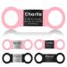 Yhananti dog brand with engraving - quiet silicone dog stark personalized with name telephone number and address - personalized trailer brand for dogs cats and puppies (pink black m) m (for 19mm wide collar) pink band & black pendant