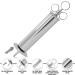 DEXSUR Ear Wax Removal Syringe - Durable Brass Construction, 8 Oz Capacity, Easy & Safe to Use - Chrome Finish - Buy Online on GoSupps.com