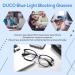 DUCO Blue Light Blocking Glasses for Men | Oversized Retro Square Eyeglasses 5223 Black | Protect Your Eyes from Strain - Buy Online on GoSupps.com