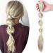 Ponytail extension bubble ponytail brooch bubble hair extension hair piece hair with clip like real hair 18 "(45cm) -90g sandy blonde & blonde bleach