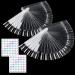 100 pieces nail display tips nail art tip ring stick with ring and number sticker 1-100 transparent color card plates nail salon exercises display nail tips