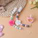 Pacifier Clip 2 Pack for Baby Boys and Girls - Neutral Binky Holder with Flower Design - Beige Grey and Green Grey - Buy Online on GoSupps.com