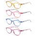 MODFANS set of 4 reading glasses for women round reading glasses for women good glasses fashionable and comfortable great reading aid +0.50 mixed colour