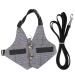 Rabbit Harness Leash Cute Bunny Vest Harness and Leash Set With Button Decor Pets Adjustable Formal Suit Style Plaid Stripe Harness Grey(S)
