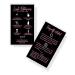 Lash Extension Aftercare Cards | 50 Pack | Eyelash Extension Supplies | 2x3.5 inches Business Card Size | Black with Neon Pink Color Design
