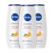 NIVEA Orange & Avocado Oil Body Wash 3x500ml