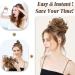 PORSMEER Curly Wavy Hair Buns Extensions 2 Pieces for Women Girls - Large Synthetic Updo Scrunchies in Gold Blonde/Ash Brown 12H24 - Buy Online on GoSupps.com