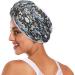 Abstract Small Flower Dry Hair Cap Set | 2-Piece Quick Drying Towel & Button Headband - Super Absorbent & Soft Comfort - Buy Online on GoSupps.com