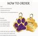 Nibana Personalized Dog Tags Glitter Paw Print Custom Pet ID Tags Engraved Cat Name Tags for Small Medium Large Dogs Cats up to 4 Lines of Custom Text Easy to Read(Purple) - Buy Online on GoSupps.com