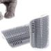 Cat Self Grooming Accessories | Cat Corner Brush with Catnip | Pets Corner Adhesive Rubbing Brush | Cat Accessories for Face and Body Rubs
