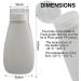 Leak Proof Silicone Refillable Bottles 3oz Travel Squeeze Containers (3-Pack) - TSA Approved for Toiletries, Lotions, Shampoos - Men and Women - Black, Gray, White - Buy Online on GoSupps.com