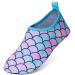 Ylovem toddler swimming shoes children water shoes girls boys children beach shoes slippest aquases beach shoes for baby beach swimming pool surfing garden beach pool a colorful fish scales 24/25 EU
