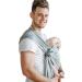 Shabany Ring Sling - 100% Organic Cotton Baby Carrier for Newborn & Toddler (Grey) | Up to 33Ib - Buy Online on GoSupps.com
