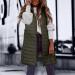 oelaio Women's Long Hooded Down Vests Overcoat Winter Warm Windproof Single Breasted Insulated Puffy Coats with Pockets Army Green X-Large - Buy Online on GoSupps.com