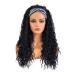 Establishment of hair ripening long curled for black women natural looking synthetic wig heat-resistant (61 cm) random color selection including striped headband curly black 24 inch
