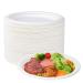 ECOLipak 100% Compostable 10 inch Paper Plates, 150 Pack Heavy Duty Paper Plates, Disposable Biodegradable Eco-friendly Sugarcane Bagasse Plates for Party Dinner Birthday(White)