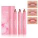 CAHIUYOA 3PCS Nude Matte Lipstick Set Lip Crayon Stick Smooth Velvet Nude Lip Gloss Lip Stain Non-Stick Cup Lip Makeup Lipstick for Women - Set A DG Set A