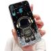 Tivenfezk Nadoli for Samsung Galaxy A40 astronaut Hidden Stand Shell caricature glitter stand soft silicone bling transparent protective cover samsung galaxy a40 black