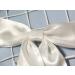 Furling Pompoms Bow Hair Clips - White Satin Ribbon Bows for Women & Girls | Hair Accessories for Party, Wedding, Prom | 2pcs Set - Buy Online on GoSupps.com
