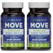 Basic Brands - Move Pureflex Glucosamine Chondroitin - Joint Support Supplement for Flexibility & Mobility - 60 Capsules - 2-Pack 60 Count (Pack of 2)