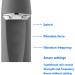 Folding Electric Toothbrush - Portable Sonic Teeth Cleaner with UV Sterilization | Rechargeable Travel Toothbrush with 4 Brush Heads - Grey & Black - Buy Online on GoSupps.com