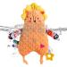 Voiakiu safety blanket lovely baby crinkle toys baby bite ring with a cute animal design-early pedagogical baby teeth sensory toys for 0 3 6 9 12 months old Lele lion