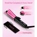 Dual Voltage Travel Ceramic Curling Iron - 1 Inch Mini Size Adjustable Temperature Keratin & Argan Oil - Perfect for Short Hair Includes Storage Bag Hot Pink - Buy Online on GoSupps.com