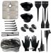 SYCLS 24 pieces hair color hair dyel hair faerben set diy hair dye salon salon hair dyel hair dye tools hair dye tools for home salon 24pcs black