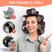 Hair Rollers Set (18Pcs) - 8 Self Grip Black Hair Rollers for Long & Short Hair Volume & Styling (50mm) 8 Duckbill Hair Clips 1 Braider & 1 Comb No Heat Rollers - Buy Online on GoSupps.com