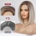 Dark Ombre White Bob Wig with Side-part and Dark Roots - Heat Resistant Synthetic Wig for Women - Buy Online on GoSupps.com
