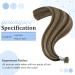 Youngsee Real Hair Nano Ring Extensions - Dark Brown & Blonde 45cm - 50g #P4/27 | Premium Quality Hair Extensions - Buy Online on GoSupps.com