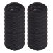 Liujzzj 20 pieces thick cotton hair tie seamless hair bands no kink no interruption slipproof seamless hair rubber band thick stretchy black