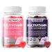 Multivitamin for Women AM & PM - Melatonin Free with w/Algae Calcium Omega-3 Vitamin D3K2 Magnesium for Energy & Relaxation Rest Skin Hair Support - Sugar Free 24-Hour Support Vegan 120 Count