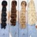 PrinFantasy Fake Ponytail Wavy Curly Hair Extension Blonde | 24 inch Heat Resistant Synthetic Clip-in Long Hair Piece MW128 - Buy Online on GoSupps.com