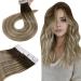Hetto tape in extensions real hair balayage ash brown tape extensions real hair smooth silky extensions tape real hair invisible balayage ash brown middle blond #3/8/22 45cm 50g 45 cm 1-2 #3/8/22