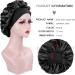 XRACEPHOL 2PCS Silk Bonnet for Sleeping Satin Bonnet Breathable Bonnets for Black Women Satin Hair Cap for Sleeping Wide Elastic Band Sleep Cap Hair Bonnet for Sleeping(Black+Pink) - Buy Online on GoSupps.com
