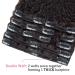 Shop Elailite 40cm Afro Clip-In Extensions | Real Remy Hair 115g 8 Parts Set Kinky Straight #1B Natural Black - Buy Online on GoSupps.com