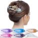 RC Roche 6 pieces of hair clip hair clamp French curved for women girls firm without sliding high quality hair large transparent multifolitis
