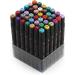 100 Colors Alcohol Art Markers Set | Dual Tips | Blender Marker | Professional Sketch Markers for Adults & Kids | Ideal for Painting, Coloring & Drawing | Alcohol Based | Brown Base - Buy Online on GoSupps.com