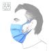 Reusable Face Mask with Double Rubber Bands - Washable Breathable Waterproof Hygienic | Size M | International Shipping - Buy Online on GoSupps.com